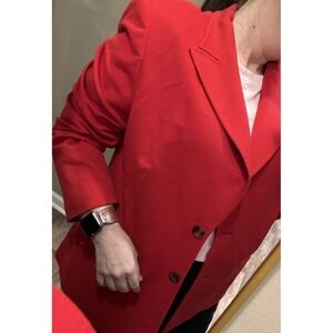 Tombolini Ideale Blazer Red Pure Colombo Cashmere Size 50 (14) Made In Italy